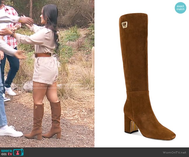 Sam Edelman Faren Boot in Toasted Coconut worn by Jenn Tran on The Bachelorette