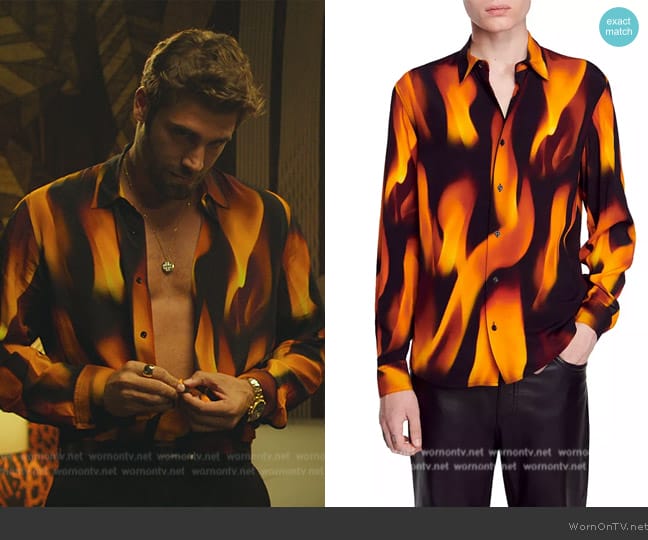 Sandro Long Sleeve Flame Shirt