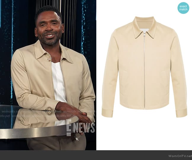 Sandro Twill shirt jacket worn by Justin Sylvester on E! News