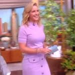 Sara’s lavender top and down pencil skirt on The View