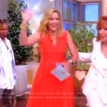 Sara’s red pleated shirtdress on The View