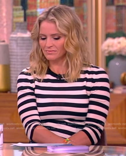 Sara's striped top and polka dot skirt on The View