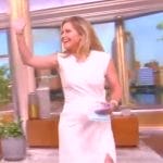 Sara’s white twist front dress on The View