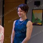 Sarah’s blue tie dye dress on Days of our Lives