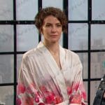 Sarah’s white floral robe on Days of our Lives