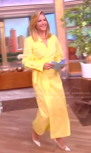 Sara’s yellow wrap dress on The View