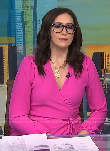 Savannah's pink wrap dress on NBC News