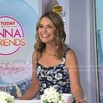 Savannah’s navy floral dress on Today