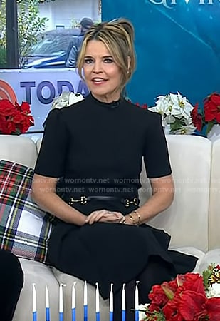 Savannah's black belted dress on Today