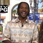 Scott’s printed short sleeve shirt  on Access Hollywood