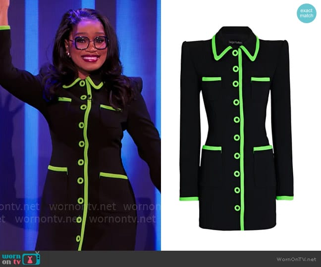 Sergio Hudson Frame Mini Dress worn by Keke Palmer on Password