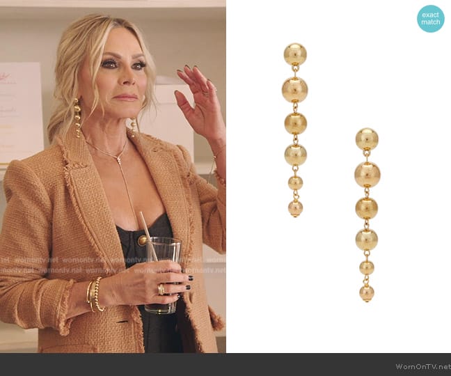 Shashi Fort Knox Drop Earrings worn by Tamra Judge on The Real Housewives of Orange County