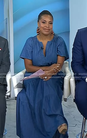 Sheinelle’s chambray maxi dress on Today