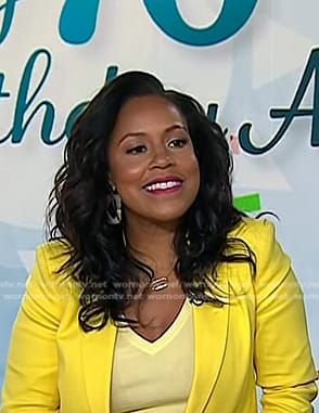 Sheinelle's statement earrings on Today