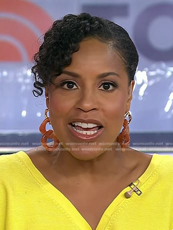 Sheinelle’s tortoise link earrings on Today