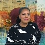 Sheinelle’s black floral sweater on Today