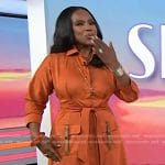 Sheryl Lee Ralph’s orange belted shirtdress on Today