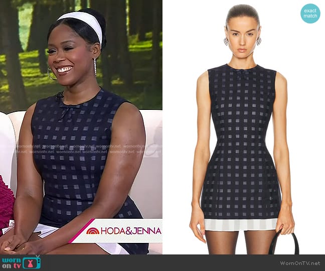 Shushu/Tong Sleeveless Slim Fit Dress in Navy Blue worn by Moses Ingram on Today