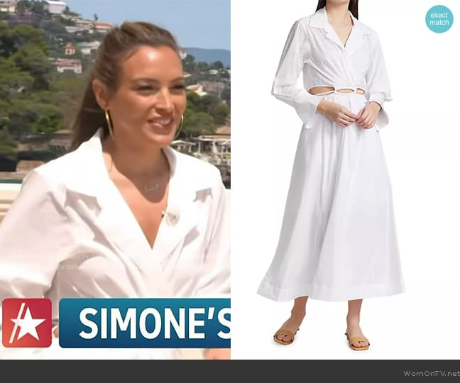 Simkhai Signature Alex Dress worn by Emily Orozco on Access Hollywood