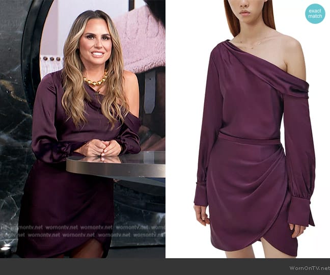 Simkhai Cameron One Shoulder Dress worn by Keltie Knight on E! News