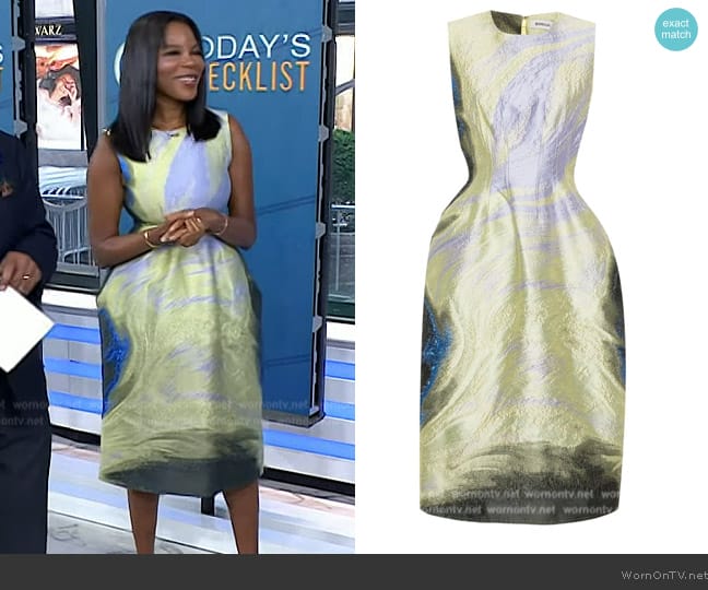 WornOnTV: Dr. Michelle Henry’s abstract textured dress on Today ...