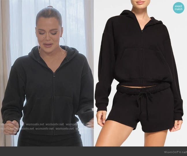 Khloe’s black zip hoodie on The Kardashians