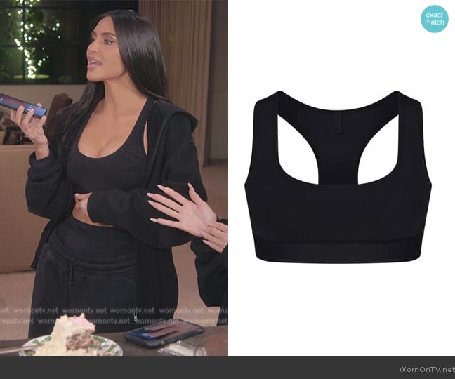 Skims Racerback Bralette worn by Kim Kardashian (Kim Kardashian) on The Kardashians