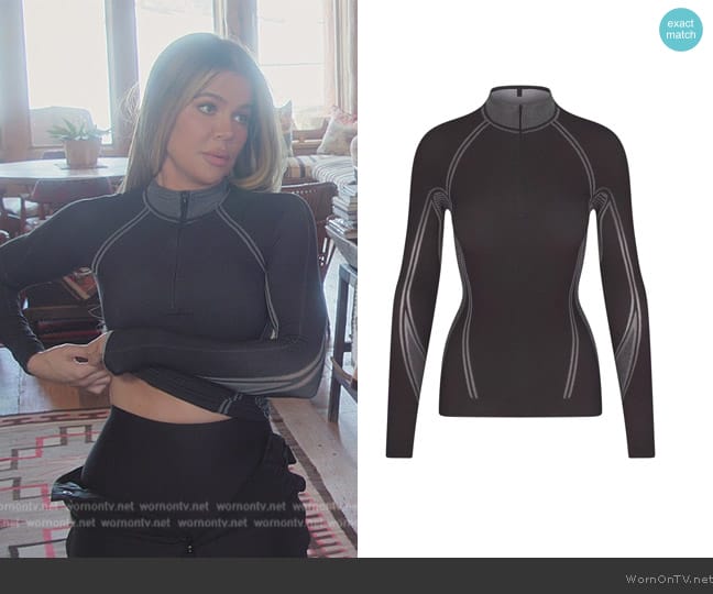 Skims Turtleneck Top worn by Khloe Kardashian (Khloe Kardashian) on The Kardashians