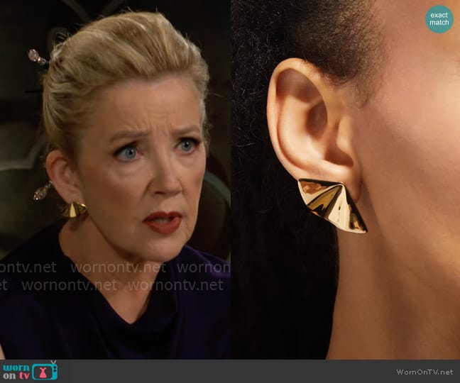 Soko Fuliwa Earrings worn by Nikki Reed Newman (Melody Thomas-Scott) on The Young and the Restless