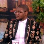 Eric Carpenter-Grantham’s black embellished blazer on The View