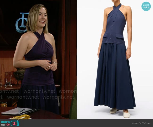 Staud Harrington Dress worn by Hope Logan (Annika Noelle) on The Bold and the Beautiful