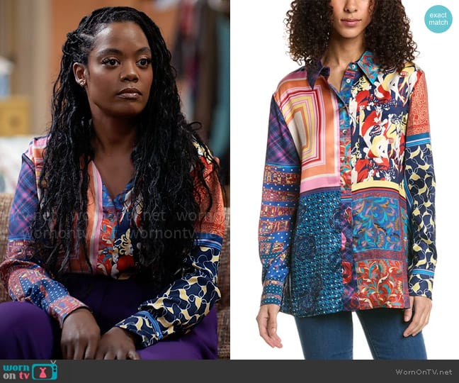 Staud Marta Tunic worn by Sabrina Hollins (Novi Brown) on Tyler Perrys Sistas