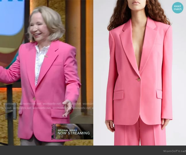 Stella McCartney Iconic Wool Stretch Gabardine Blazer worn by Debra Jo Rupp on Live with Kelly and Mark