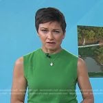 Stephanie’s green sleeveless knit top on Today