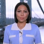 Stephanie Ramos’s blue contrast button shirt on Good Morning America