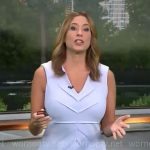 Stephanie Abrams’ light blue v-neck dress on CBS Mornings