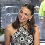 Sutton Foster’s paisley print halterneck top on Today