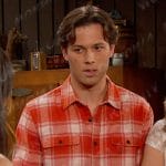 Tate’s orange plaid shirt on Days of our Lives