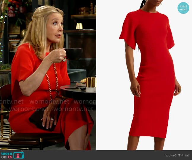 Ted Baker Raelea Dress worn by Nikki Reed Newman (Melody Thomas-Scott) on The Young and the Restless