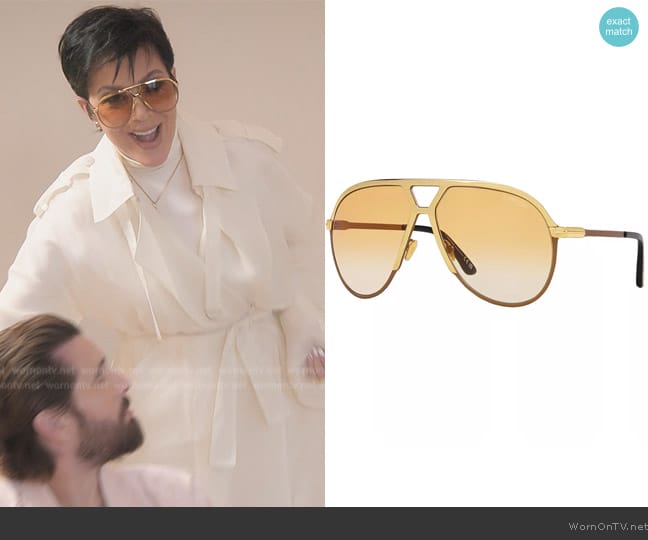 Tom Ford Xavier TF Sunglasses worn by Kris Jenner (Kris Jenner) on The Kardashians