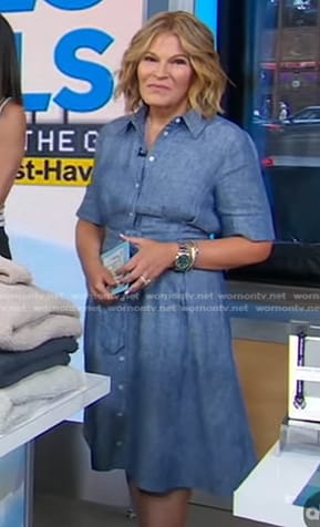 Tory’s chambray belted shirtdress on Good Morning America