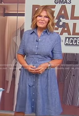 Tory's chambray belted shirtdress on Good Morning America