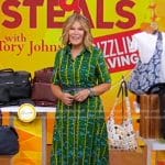 Tory Johnson’s green tie dye shirtdress on Good Morning America