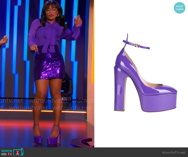 Valentino Garavani Platform Pumps worn by Keke Palmer on Password