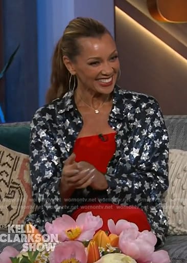 WornOnTV: Vanessa Williams’ blue sequin star jacket on The Kelly ...