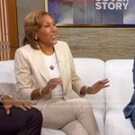 Robin’s white studded pumps on Good Morning America