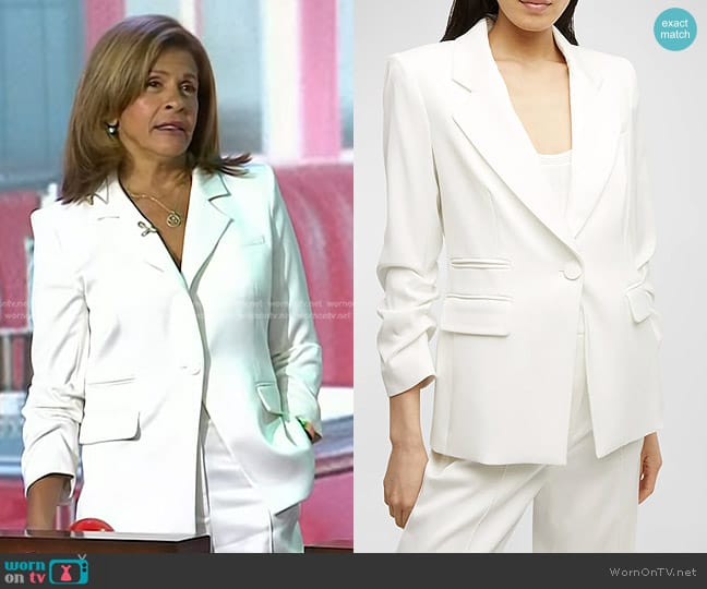 Veronica Beard Battista Dickey Jacket in Ivory worn by Hoda Kotb on Today