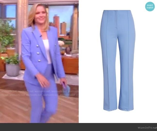 Veronica Beard Jaya Pintuck Crop Pants  worn by Sara Haines on The View