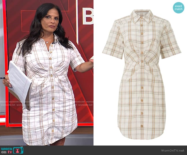 Veronica Beard Lora Shirtdress worn by Darlene Rodriguez on Today