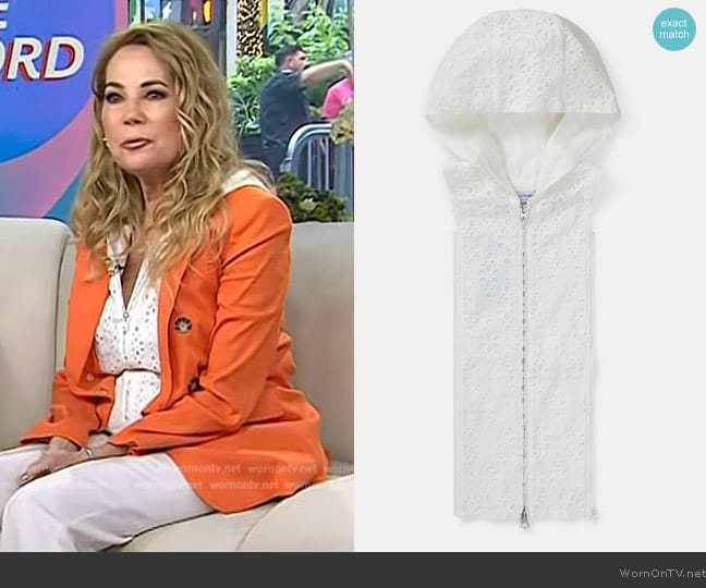 Veronica Beard Marlo Cotton Eyelet Dickey worn by Kathie Lee Gifford on Today